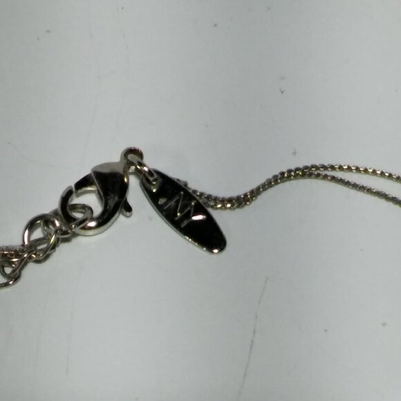 Women`s silver tone long bead chain necklace. - Picture 4 of 4